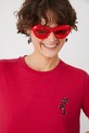 T-shirt bawełniany damski by Patryk Hilton kolor czerwony czerwony RS25.TSD275