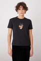 T-shirt bawełniany damski by Magda Kubiak – Dziki Las kolor szary szary RS25.TSD275
