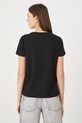 Oblečení Bavlněné tričko dámské s elastanem z kolekce pro milovníky koček černá barva RS25.TSD352 černá