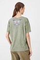 Oblečenie Bavlnené tričko dámske s potlačou a aplikáciou zelená farba RS25.TSD403 zelená