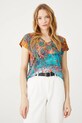 T-shirt bawełniany damski z elastanem by Patryk Chwastek, Grafika Polska kolor multicolor RS25.TSD454 multicolor