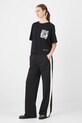 Odzież T-shirt bawełniany damski z elastanem by Mila Raczkowska, Grafika Polska kolor czarny RS25.TSD458 czarny