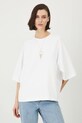 T-shirt bawełniany damski gładki interlock kolor biały RS25.TSD613 biały RS25