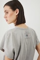 T-shirt bawełniany damski by Justyna Stoszek – Forest Forever, Sense of Values kolor szary RS25.TSD653