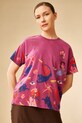 Medicine tricou din bumbac flori roz RS25.TSD654