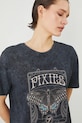 T-shirt bawełniany damski Pixies kolor szary szary RS25.TSD674