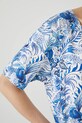 T-shirt bawełniany damski z elastanem wzorzysty kolor beżowy RS25.TSD706 beżowy