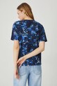 Odzież T-shirt bawełniany damski z elastanem wzorzysty kolor czarny RS25.TSD706 czarny