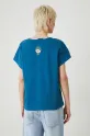 T-shirt bawełniany damski z kolekcji El Gato Chimney x Medicine kolor zielony turkusowy RS25.TSD853