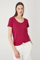 T-shirt damski gładki z modalem kolor czerwony czerwony RS25.TSD903