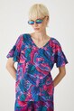 T-shirt bawełniany damski z elastanem wzorzysty kolor multicolor multicolor RS25.TSDA02