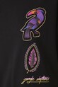 T-shirt bawełniany damski z nadrukiem i aplikacją kolor czarny RS25.TSDA04 czarny