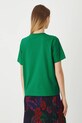 Oblečenie Bavlnené tričko dámske s elastanom s ozdobnou výšivkou zelená farba RS25.TSDA07 zelená