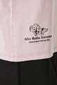 T-shirt bawełniany damski z efektem sprania kolor różowy RS25.TSDA09