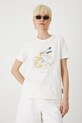 T-shirt bawełniany damski z elastanem z kolekcji Medicine x Słowiński Park Narodowy kolor beżowy RS25.TSDA52 beżowy RS25