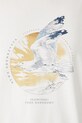 T-shirt bawełniany damski z elastanem z kolekcji Medicine x Słowiński Park Narodowy kolor beżowy RS25.TSDA52