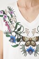 T-shirt bawełniany damski z kolekcji Medicine x Słowiński Park Narodowy kolor beżowy RS25.TSDA54