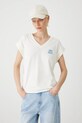 T-shirt bawełniany damski z kolekcji Medicine x Słowiński Park Narodowy kolor beżowy RS25.TSDA55 beżowy RS25