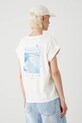 T-shirt bawełniany damski z kolekcji Medicine x Słowiński Park Narodowy kolor beżowy beżowy RS25.TSDA55