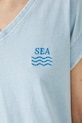 T-shirt bawełniany damski z kolekcji Medicine x Słowiński Park Narodowy kolor niebieski RS25.TSDA55