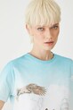 T-shirt bawełniany damski z elastanem z kolekcji Medicine x Słowiński Park Narodowy kolor niebieski RS25.TSDA60 niebieski