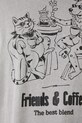 T-shirt bawełniany damski z efektem sprania kolor szary szary RS25.TSDB10