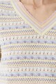 T-shirt bawełniany damski ażurowy kolor multicolor RS25.TSDB22 multicolor