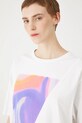 T-shirt bawełniany damski z nadrukami kolor biały biały RS25.TSDC02