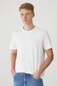 T-shirt bawełniany męski z elastanem gładki kolor biały gładkie biały RS25.TSM022