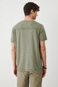 Oblečenie Bavlnené tričko pánske s praným efektom zelená farba RS25.TSM090 zelená