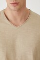 T-shirt bawełniany męski gładki kolor beżowy RS25.TSM091 beżowy
