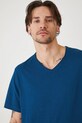 T-shirt bawełniany męski gładki kolor niebieski niebieski RS25.TSM091