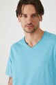 Bavlnené tričko pánske hladký tyrkysová farba tyrkysová RS25.TSM091