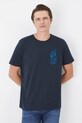 Odzież T-shirt bawełniany męski z nadrukiem kolor granatowy RS25.TSM101 granatowy