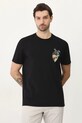 T-shirt bawełniany męski z elastanem by Magda Kubiak – Dziki Las kolor czarny RS25.TSM284 czarny RS25