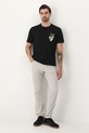 Odzież T-shirt bawełniany męski z elastanem by Magda Kubiak – Dziki Las kolor czarny RS25.TSM284 czarny
