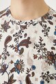 T-shirt bawełniany męski z elastanem wzorzysty kolor beżowy RS25.TSM306 beżowy