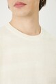 T-shirt bawełniany męski z fakturą kolor beżowy RS25.TSM309 beżowy