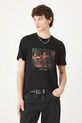 T-shirt bawełniany męski z kolekcji Dzień Kota kolor czarny RS25.TSM350 czarny RS25