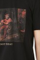 T-shirt bawełniany męski z kolekcji Dzień Kota kolor czarny RS25.TSM350