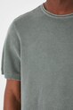T-shirt bawełniany męski z fakturą kolor zielony RS25.TSM400 zielony