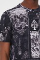 T-shirt bawełniany męski z elastanem wzorzysty kolor czarny RS25.TSM407 czarny
