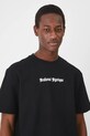 T-shirt bawełniany męski z nadrukiem kolor czarny czarny RS25.TSM408
