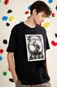 T-shirt bawełniany męski by Miłosz Kawaler - Kavaler Artworks, Grafika Polska kolor czarny okrągły czarny RS25.TSM450