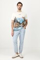 T-shirt bawełniany męski z nadrukiem kolor beżowy RS25.TSM523 beżowy RS25