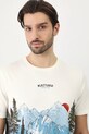 T-shirt bawełniany męski z nadrukiem kolor beżowy beżowy RS25.TSM523