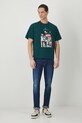 Odzież T-shirt bawełniany męski by Barbora Idesová, Sense of Values kolor zielony RS25.TSM655 turkusowy