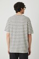Odzież T-shirt męski w pasy kolor beżowy RS25.TSM717 beżowy