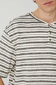 T-shirt męski w pasy kolor beżowy RS25.TSM717 beżowy