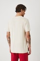 Odzież T-shirt z domieszką lnu męski z fakturą kolor beżowy RS25.TSM930 beżowy
